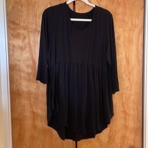3/4 Sleeve Black Tunic